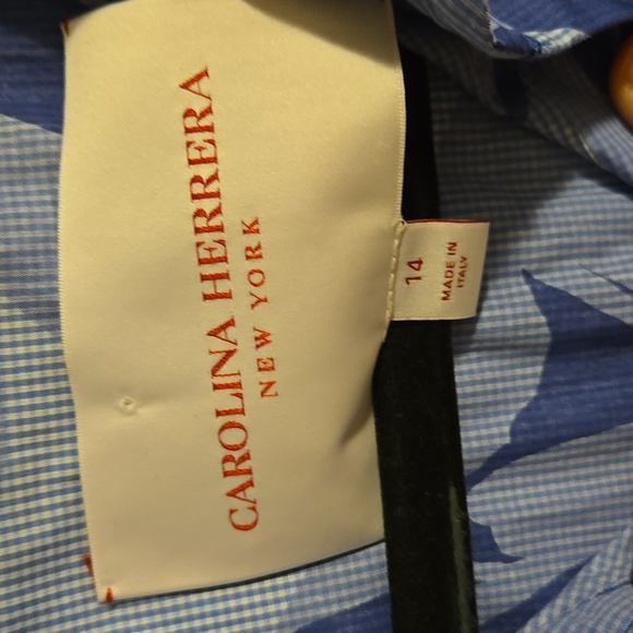 Carolina Herrera Blue Floral Midi Dress - Picture 2 of 10